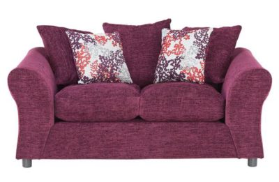 HOME New Clara Regular Fabric Sofa - Plum
